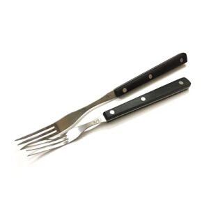 WALLFARM Stainless Steel Granny Fork, 3-Tines, Meat Fork, Barbecue Fork, Carving Fork for Grilling, Barbecue, Serving, Roasting, Set of 2-Piece, 10-Inch & 12-Inch