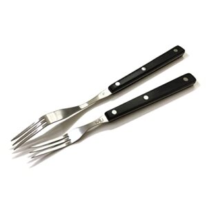 WALLFARM Stainless Steel Granny Fork, 3-Tines, Meat Fork, Barbecue Fork, Carving Fork for Grilling, Barbecue, Serving, Roasting, Set of 2-Piece, 10-Inch & 12-Inch