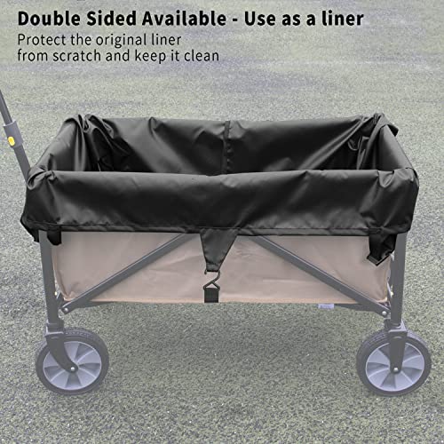 Chuanke Wagon Cover 420D PVC Waterproof and Dustproof Inner Double Sided Liner Available with 4 Corner Buckles and 2 Elastic Hook Strap 38" L x 22" W x 20" H