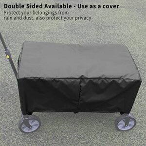Chuanke Wagon Cover 420D PVC Waterproof and Dustproof Inner Double Sided Liner Available with 4 Corner Buckles and 2 Elastic Hook Strap 38" L x 22" W x 20" H