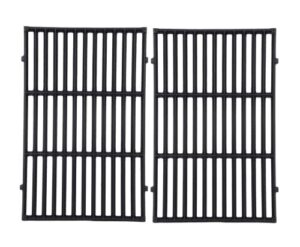 gassaf 19.5 inch grill grates replacement for weber 7524, 7528, genesis 300 e310 e320 e330 s310 s320 s330 ep310 ep320 ep330 gas grill, set of 2 cast iron cooking grid grates(19.5″ x 12.9″ x 0.5″)