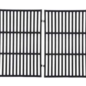 GasSaf 19.5 inch Grill Grates Replacement for Weber 7524, 7528, Genesis 300 E310 E320 E330 S310 S320 S330 EP310 EP320 EP330 Gas Grill, Set of 2 Cast Iron Cooking Grid Grates(19.5" x 12.9" x 0.5")