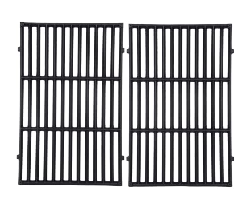 GasSaf 19.5 inch Grill Grates Replacement for Weber 7524, 7528, Genesis 300 E310 E320 E330 S310 S320 S330 EP310 EP320 EP330 Gas Grill, Set of 2 Cast Iron Cooking Grid Grates(19.5" x 12.9" x 0.5")