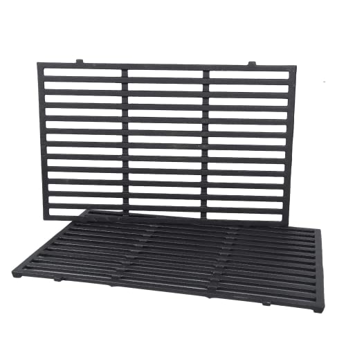 GasSaf 19.5 inch Grill Grates Replacement for Weber 7524, 7528, Genesis 300 E310 E320 E330 S310 S320 S330 EP310 EP320 EP330 Gas Grill, Set of 2 Cast Iron Cooking Grid Grates(19.5" x 12.9" x 0.5")