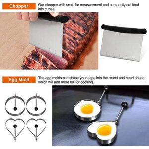 Camping Grill Set Flat Top Grill Accessories, Spurtar 38 PCS BBQ Accessories Outdoor Griddle Accessoriesfor Blackstone and Chef with Basting Cover Barbeque Grill Grilling Accessories with Cleaning Kit