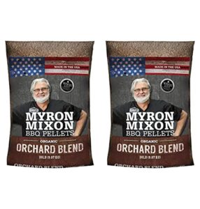 myron mixon wood pellets for smoker and grill | orchard blend | professional quality pellets for smoker grill, no artificial flavors or additives | usa made | 20 lb bag x 2