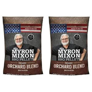 Myron Mixon Wood Pellets for Smoker and Grill | Orchard Blend | Professional Quality Pellets for Smoker Grill, No Artificial Flavors or Additives | USA Made | 20 lb Bag x 2