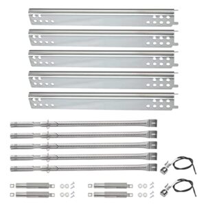 yiham kz924 grill replacement parts for charbroil performance 5 burner 463347518 463347519 463275517 463243518 463243519 463373019, 6 burner 463244819 heat shield+burner tube+carry over+igniter wire