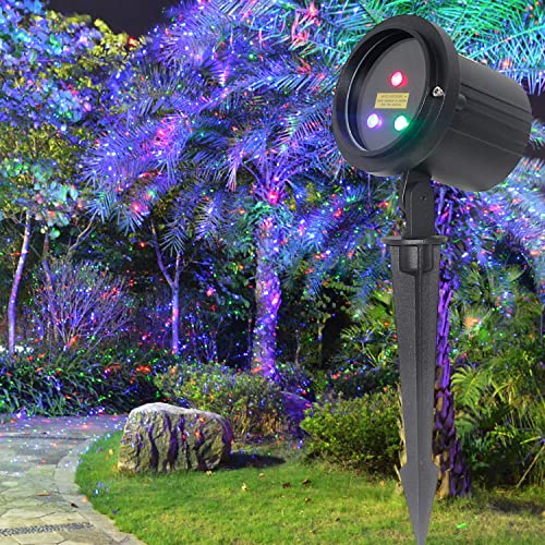 LedMAll® RGB Firefly 3 Color Moving Red, Green, and Blue Laser Christmas Lights, Garden, Events and Outdoor Decorative Lights