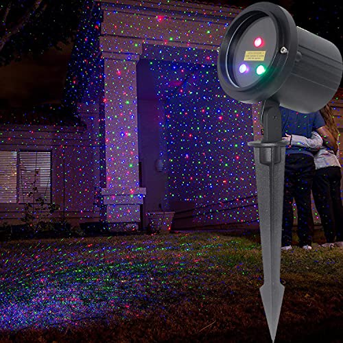 LedMAll® RGB Firefly 3 Color Moving Red, Green, and Blue Laser Christmas Lights, Garden, Events and Outdoor Decorative Lights