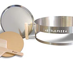 KettlePizza Deluxe Charcoal Pizza Oven Kit for 26.75 Inch Weber Kettle Grill