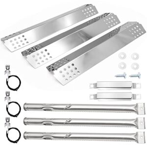 grill replacement parts for charbroil 463241313, 463241314, 463241414, 463241013, 463241413 grill models. stainless steel grill burner tubes, heat plate shields, carryover tubes replacement kit.