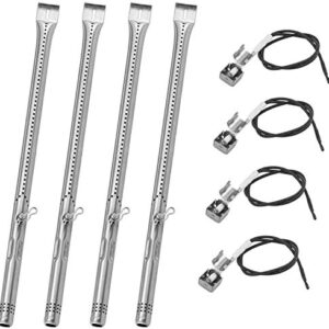 Grill Replacement Parts for Charbroil Commercial Series 463241113 463449914 Grill Parts, Stainless Heat Plate,Grill Burner Tube,Crossover Tube and Grill Igniters Replacement Kit for Charbroil 4 Burner