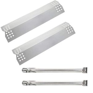 hisencn repair kit replacement for kitchen aid 720-0819 720-0787d 720-0819g 720-0953 720-0953a 730-0953 gas grill model, stainless steel 16.5 inch grill burners tube, heat plate tent shield deflector