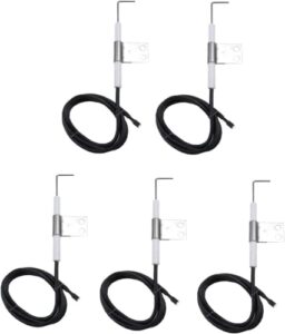 utheer grill ignitor wire kit ignition electrode replacement parts for home depot nexgrill 5 burner 720-0888 720-0888n, 4 burner 720-0830h 720-0830d, 720-0783e gas grill, 5 pack igniters