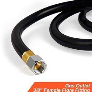 GASPRO 10FT Two Stage Propane Regulator Hose with P.O.L. and 3/8 Inch Female Flare for RV, Grill, Gas Stove, Range