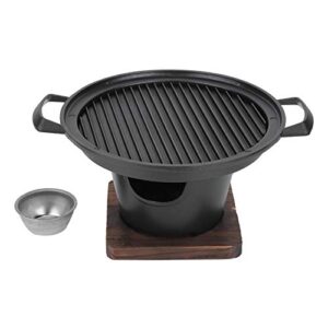 barbecue charcoal grill, household portable mini smokeless bbq stove, 26x21x12.5cm grill ,heavy duty round with thickened plated steel grates for outdoor cooking camping picnics beach