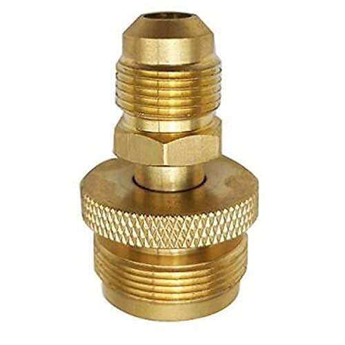 KBZ Portable Camping Grill Stove Parts 1lb Propane Tank Cansiter Regulator Adapter Connection Convert to 3/8" Male Flare (5/8"-18UNF) Thread