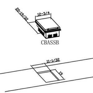 Bonfire drop-in single side burner (CBASSB)