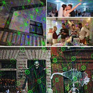 Lunmore Garden Moving Laser Christmas Lights 12 Patterns, RGB Decorative Lighting Laser Projector, Christmas Decorative Lights for Indoor Outdoor Garden Patio Wall