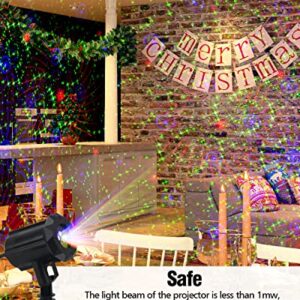 Lunmore Garden Moving Laser Christmas Lights 12 Patterns, RGB Decorative Lighting Laser Projector, Christmas Decorative Lights for Indoor Outdoor Garden Patio Wall