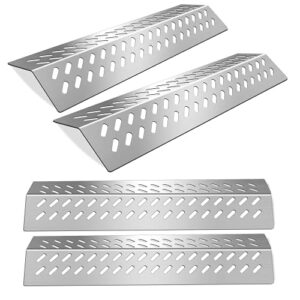 plowo stainless steel heat plate shield gas replacement for bull bbq grills, fit for angus, brahma, 7-burner, 4-burner, 5-burner grill models, grill parts replace for 16631, 16521, 4 pack, 17 5/8″