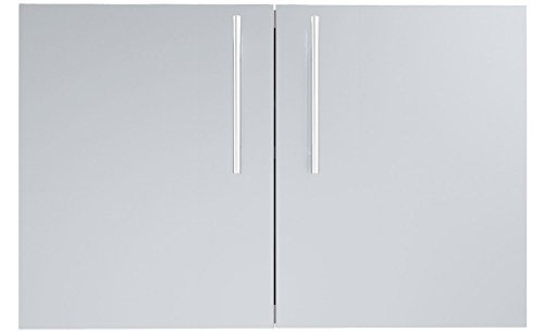 SUNSTONE DE-DD42 Designer Series Raised Style Double Door with Shelves, 42", Stainless Steel