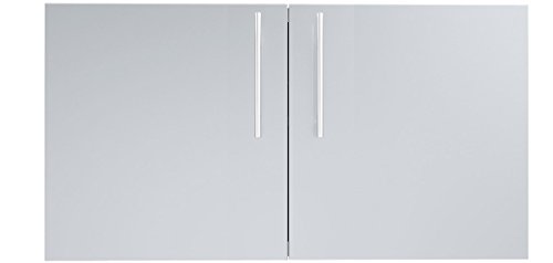 SUNSTONE DE-DD42 Designer Series Raised Style Double Door with Shelves, 42", Stainless Steel