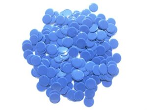 1200 plastic chips with free storage bag-solid blue