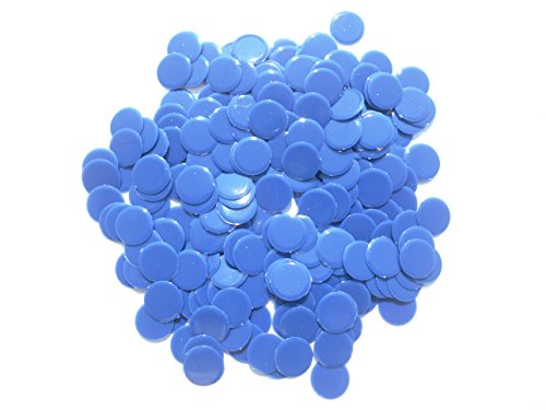 1200 Plastic Chips with Free Storage Bag-Solid Blue