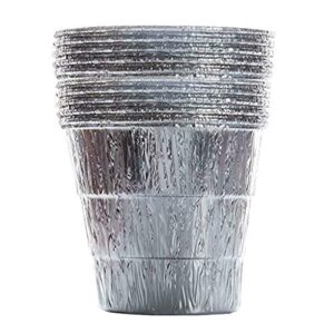westeco aluminum disposable grease bucket liners, foil replace part for traeger pit boss wood fired smoker pellet grills, grill accessories, 10-pack silver