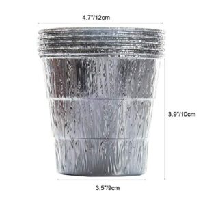Westeco Aluminum Disposable Grease Bucket Liners, Foil Replace Part for Traeger Pit Boss Wood Fired Smoker Pellet Grills, Grill Accessories, 10-Pack Silver