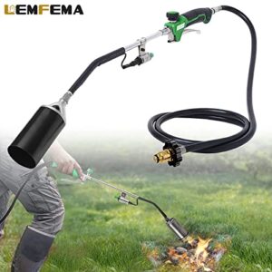Lemfema 350PSI Soft Nose P.O.L Valve with 12FT Propane Torch Weed Burner Hose for Connection of Propane Tank to Propane Weed Burner Torch Head Burner