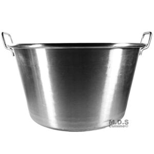 Large Cazo Stainless Steel 21" Caso para Carnitas Gas Heavy Duty Wok Acero Inoxidable