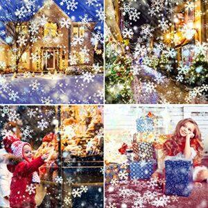 Christmas Projector Lights Outdoor, LED Christmas Snowflake Projector Lights Waterproof Snowflake Lights, Christmas Holiday Lights for Halloween Christmas New Year Party Decoration (Black)