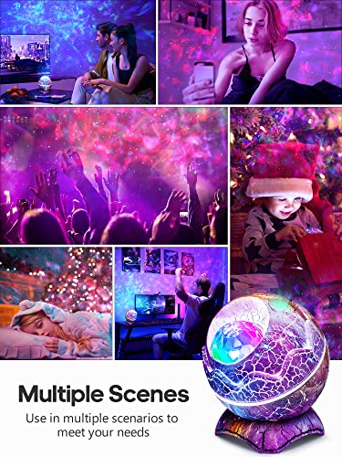 Star Projector, Galaxy Projector Night Light with Bluetooth Speaker, White Noise & Remote Control, Nebula Ocean Wave Star Light Projector for Bedroom/Home Theater Decor/Ceiling/Party/Mood Ambiance