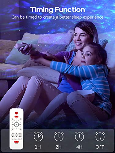 Star Projector, Galaxy Projector Night Light with Bluetooth Speaker, White Noise & Remote Control, Nebula Ocean Wave Star Light Projector for Bedroom/Home Theater Decor/Ceiling/Party/Mood Ambiance