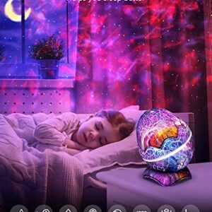 Star Projector, Galaxy Projector Night Light with Bluetooth Speaker, White Noise & Remote Control, Nebula Ocean Wave Star Light Projector for Bedroom/Home Theater Decor/Ceiling/Party/Mood Ambiance