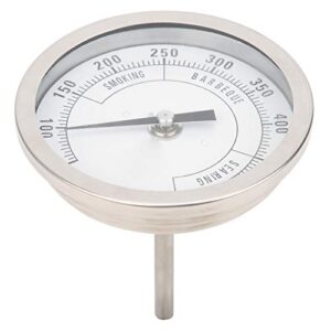 dial thermometer, 3in adjustable npt thread 1/2in pointer thermometer for barbecue grill oven 50-550