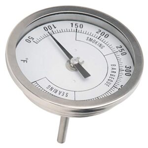 Dial Thermometer, 3in Adjustable NPT Thread 1/2in Pointer Thermometer for Barbecue Grill Oven 50-550