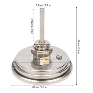 Dial Thermometer, 3in Adjustable NPT Thread 1/2in Pointer Thermometer for Barbecue Grill Oven 50-550