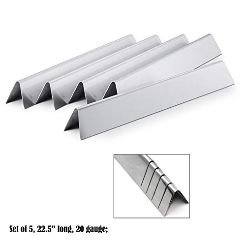 Direct Store Parts DP103 Stainless Steel Flavorizer Bars/Heat Plates Replacement for Weber Stainless Steel Flavorizer Bars 7537, 9817,7537 / L 22.5" (Aftermarket Parts) (Stainless Steel Heat Plate)