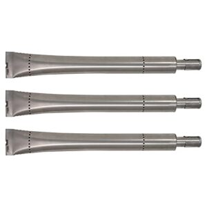 UpStart Components 3-Pack BBQ Gas Grill Tube Burner Replacement Parts for Broil King 9877-83 - Compatible Barbeque Stainless Steel Pipe Burners
