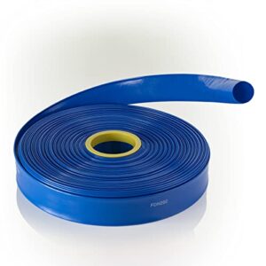 Alpine Corporation 300 Ft. PVC Lay-Flat Water Discharge Hose with 2" Inside Diameter, Blue