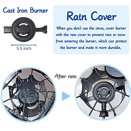 ARC CSA Approval Stander Propane Burner, 3 Burners Outdoor Propane Stove with Easy-Assemble Threaded Legs, 87,000BTU Triple Propane Burner Cast Iron Burner Ideal for Camping Burner and Other Outdoor Cooking