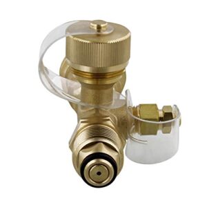 Dumble Propane Brass Tee with 4 Port Adapter for RV - RV Propane Tank Tee Manifold Connection, 4 Port Propane T, 1pc