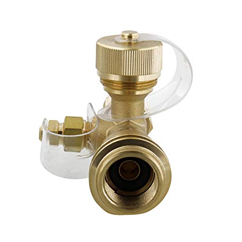 Dumble Propane Brass Tee with 4 Port Adapter for RV - RV Propane Tank Tee Manifold Connection, 4 Port Propane T, 1pc