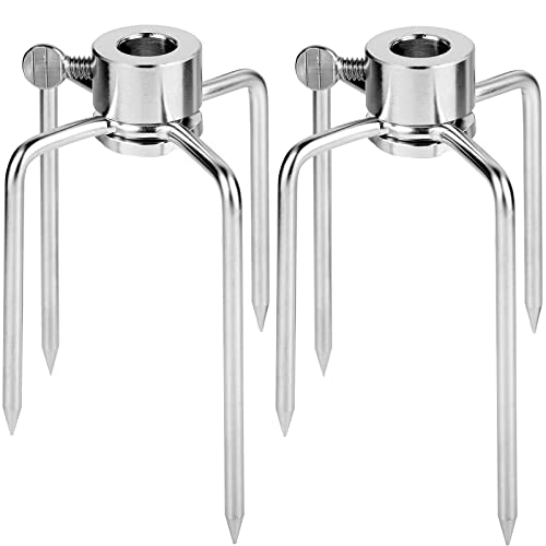 Apromise Stainless Steel Rotisserie Forks - Heavy Duty Grill Rotisserie Meat Forks (2 Pieces) | Fits 1/2-Inch and 3/8-Inch Hexagon & 3/8-Inch and 5/16-Inch Square Rotisserie Spit Rods