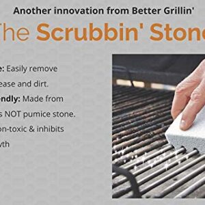 Better Grillin Barbecue Grill Scrubbing Stone, BBQ Grill Brick Cleaner, Griddle Stone Cleaning Block, BBQ Tools, Cleaning Block for Barbeque Grill, Grill Tools for Outdoor Grill, 2 Count (23821)