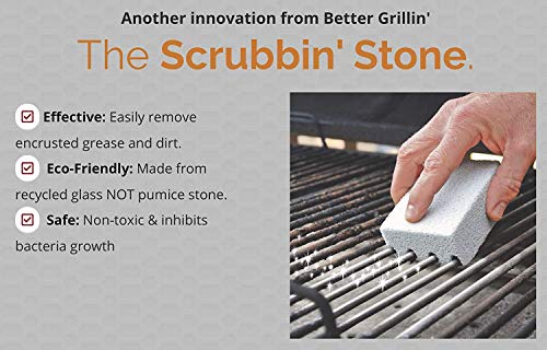 Better Grillin Barbecue Grill Scrubbing Stone, BBQ Grill Brick Cleaner, Griddle Stone Cleaning Block, BBQ Tools, Cleaning Block for Barbeque Grill, Grill Tools for Outdoor Grill, 2 Count (23821)